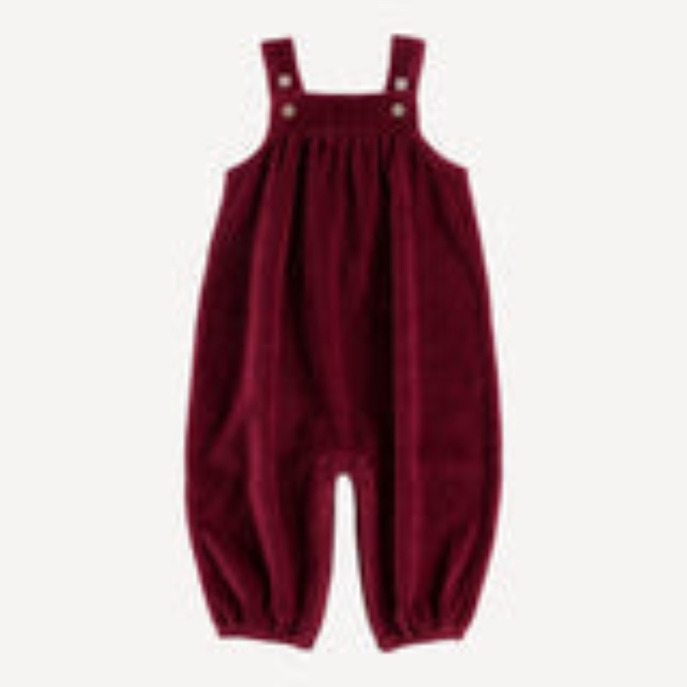 Kate Quinn Oliver jumpsuit | redwood | organic cotton velour | 12-18m
